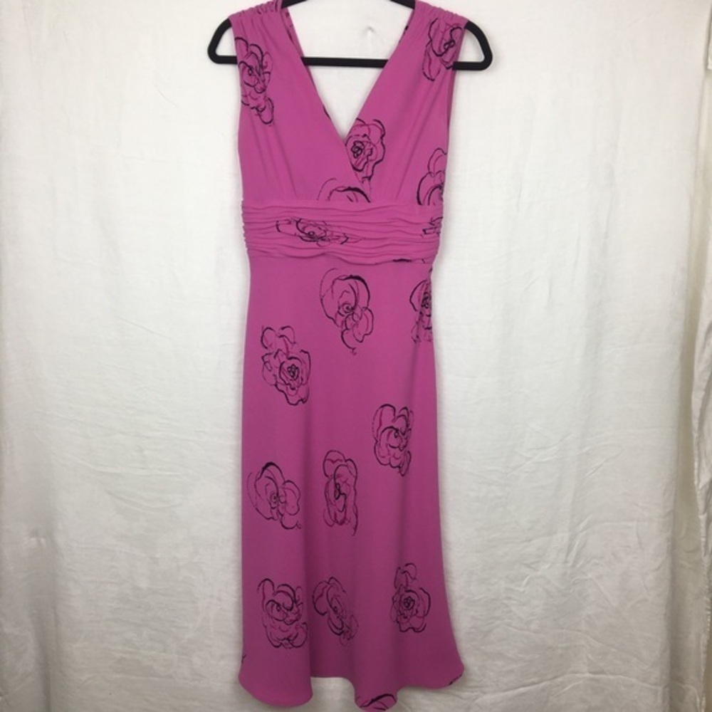 🐶 Jones New York Pink Floral Empire Waist Dress